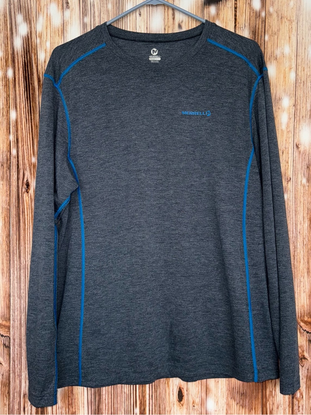 Merrell Select Wick Heather Blue Long Sleeve Shirt